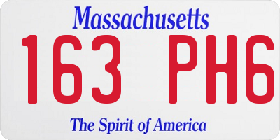 MA license plate 163PH6