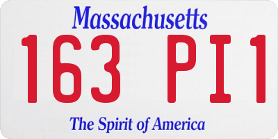 MA license plate 163PI1