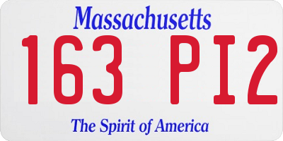 MA license plate 163PI2