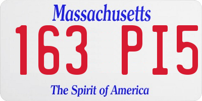 MA license plate 163PI5