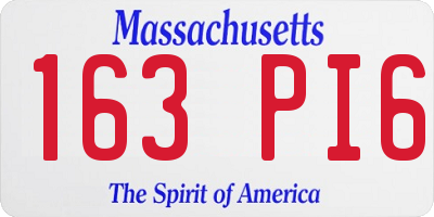 MA license plate 163PI6