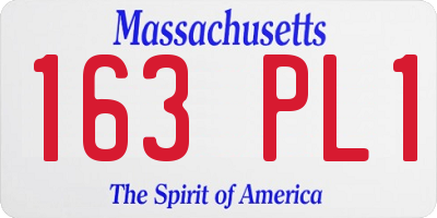 MA license plate 163PL1