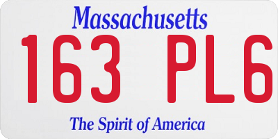 MA license plate 163PL6