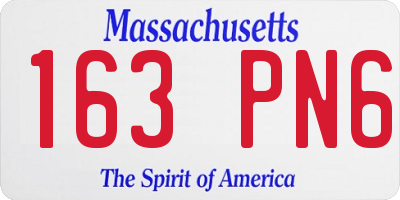 MA license plate 163PN6