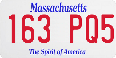 MA license plate 163PQ5
