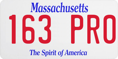 MA license plate 163PR0