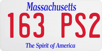 MA license plate 163PS2
