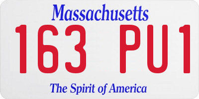 MA license plate 163PU1