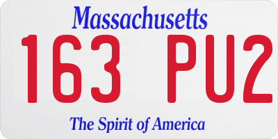 MA license plate 163PU2