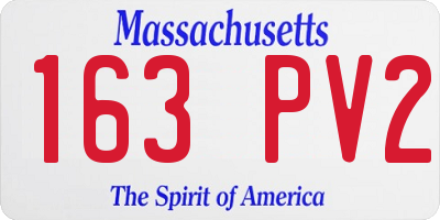 MA license plate 163PV2
