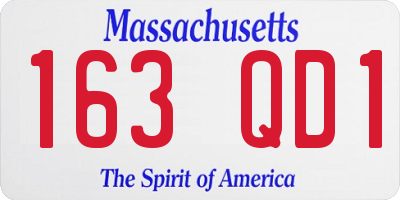 MA license plate 163QD1