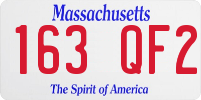 MA license plate 163QF2