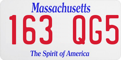 MA license plate 163QG5