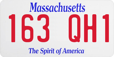 MA license plate 163QH1