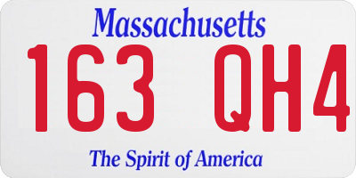 MA license plate 163QH4