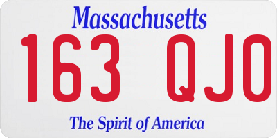 MA license plate 163QJ0