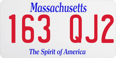 MA license plate 163QJ2