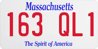 MA license plate 163QL1