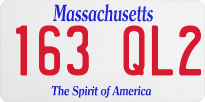 MA license plate 163QL2