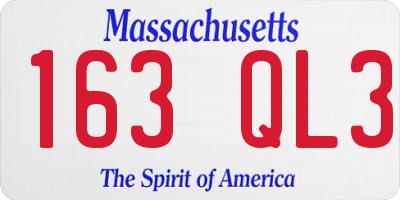 MA license plate 163QL3