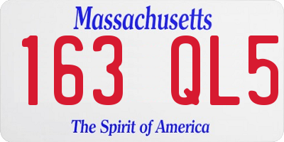 MA license plate 163QL5