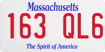 MA license plate 163QL6