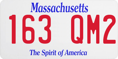MA license plate 163QM2