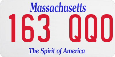 MA license plate 163QQ0