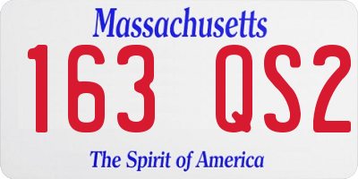 MA license plate 163QS2