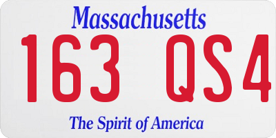 MA license plate 163QS4
