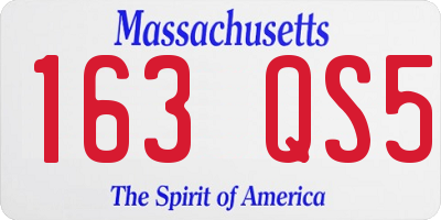 MA license plate 163QS5