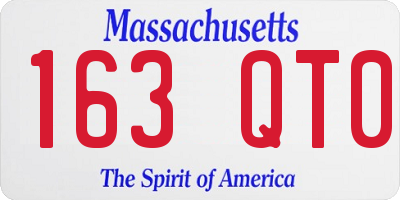 MA license plate 163QT0