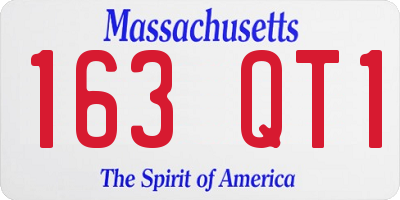 MA license plate 163QT1