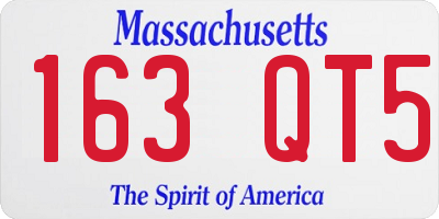 MA license plate 163QT5