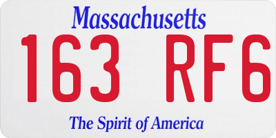 MA license plate 163RF6