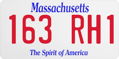 MA license plate 163RH1