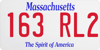 MA license plate 163RL2