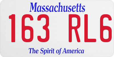 MA license plate 163RL6