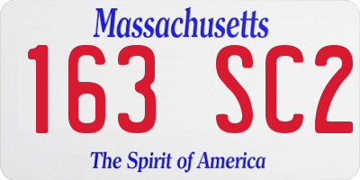 MA license plate 163SC2