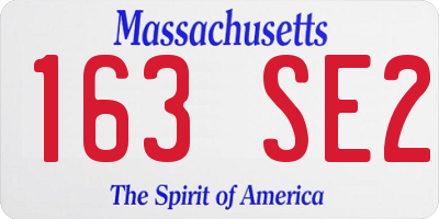 MA license plate 163SE2