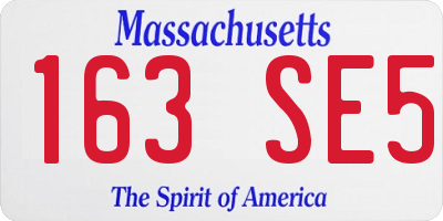 MA license plate 163SE5