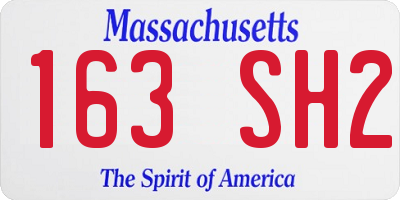 MA license plate 163SH2