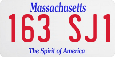 MA license plate 163SJ1