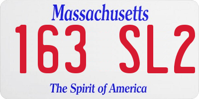 MA license plate 163SL2
