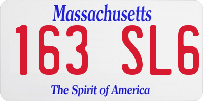 MA license plate 163SL6