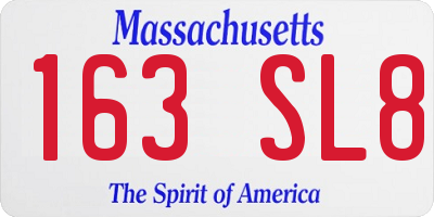 MA license plate 163SL8
