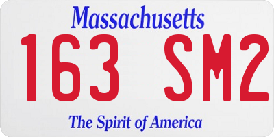 MA license plate 163SM2