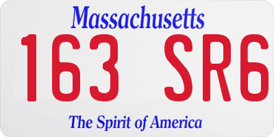 MA license plate 163SR6