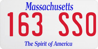 MA license plate 163SS0