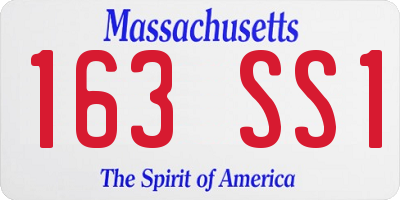 MA license plate 163SS1